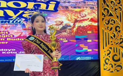 Bangga! Murid SMPN 009 Jambi Sabet Juara 1 Putri Banjuran Budayo 2026